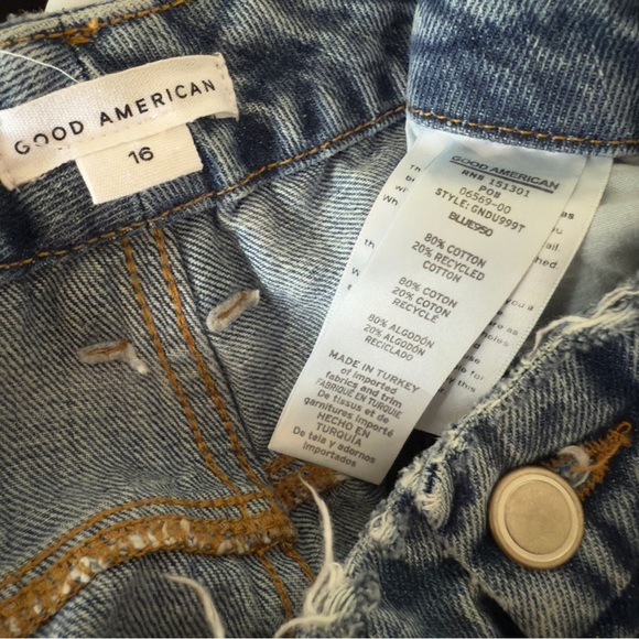 NWOT Good American 90s Duster Jeans Size 16 | High Rise Straight Leg Distressed - Picture 6 of 6